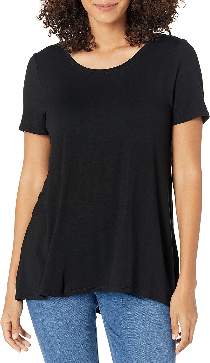 Amazon Essentials Damen Plus-Size  Kurzärmeliges Swing-T-Shirt Mit U-Ausschnitt Und Lockerer Passform (Erhältlich In Übergröße)