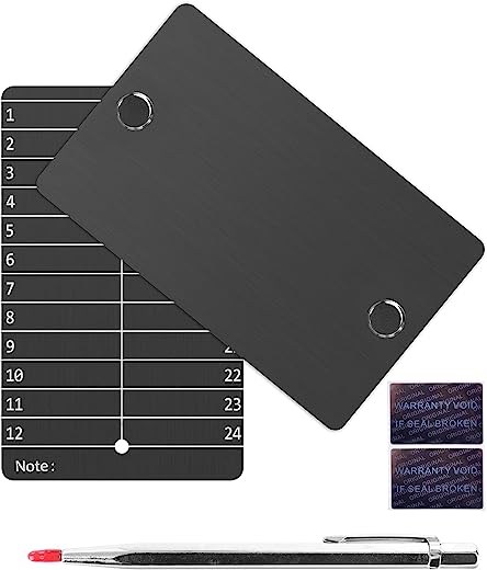 Crypto Seed Storage, Bitcoin Wallet, Cold Wallet Backup - Bip39 12 Oder 24 Wörter Recovery Phrase Backup Cryptocurrency Wallet Mit Gravurstift (Doppelt) (Grau)