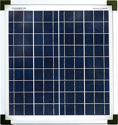 Enjoysolar Poly 20 W 12V Polykristallines Solarpanel Solarmodul Photovoltaikmodul Ideal Für Wohnmobil, Gartenhäuse, Boot