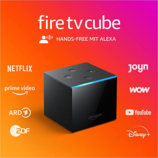 Fire Tv Cube│Hands-Free Mit Alexa, 4K Ultra Hd-Streaming-Mediaplayer (Vorherige Generation, Fernbedienung Mit App-Tasten)