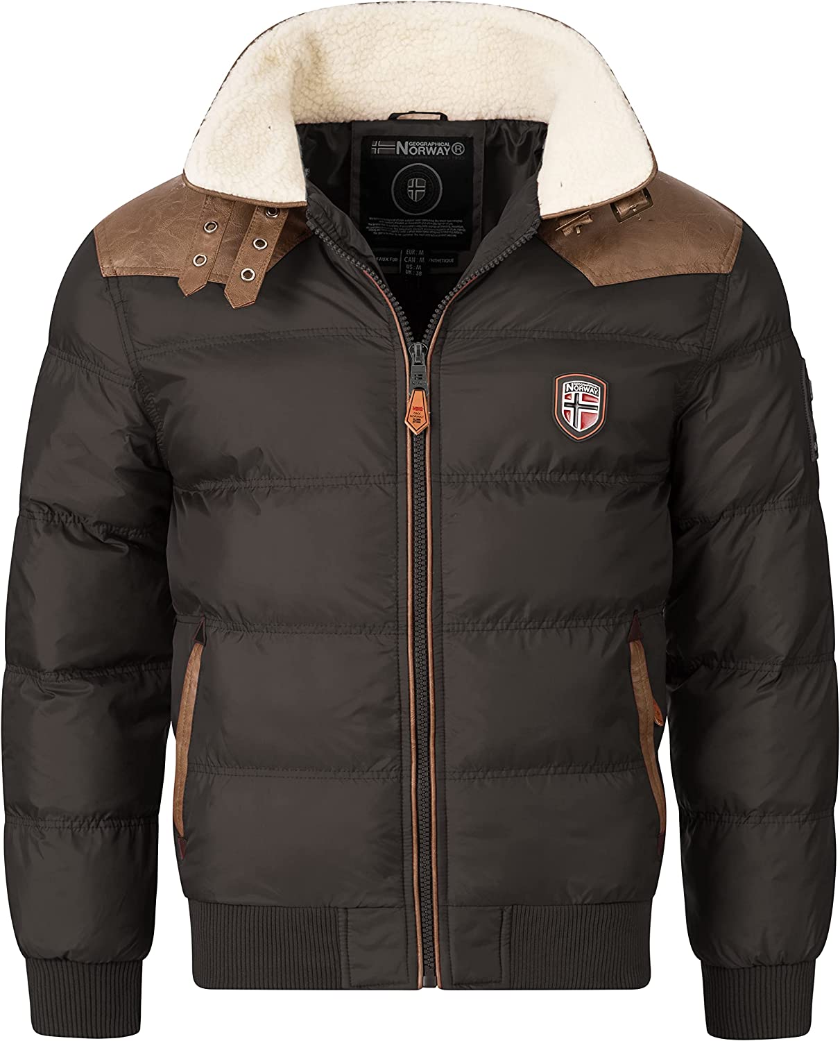 Geographical Norway Herren Steppjacke Winterjacke S - 7Xl – Gefütterter Warmer Anorak - Outdoor Jacke Für Den Winter/Herbst Im Bundle Mit Ud Beanie