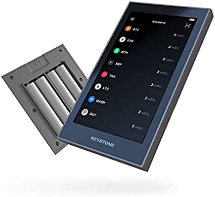 Keystone Unverzichtbar - 100% Air-Gapped Cryptocurrency Hardware Wallet/4-Zoll-Touchscreen/Fingerabdrucksensor - Speichern Sie Ihre Bitcoin, Ethereum, Litecoin Und Mehr Sicher (Keystone Unverzichtbar)