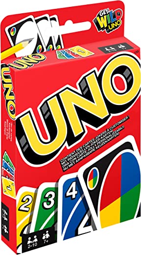 Mattel Games W2087 - Uno Kartenspiel Und Gesellschaftspiel, Geeignet Für 2 - 10 Spieler, Kartenspiele Und Gesellschaftsspiele Ab 7 Jahren