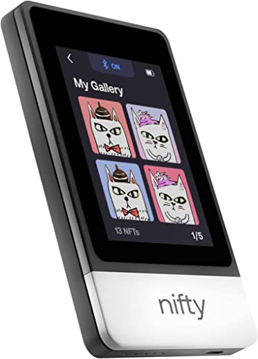 Secux Nifty - Dedizierte Nft Hardware Geldbörse - Bluetooth - Ihre Personalisierte Nft Galerie - Unterstützt Ethereum, Binance Smart Chain, Polygon