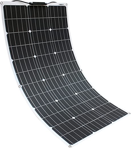 Solar Powerbank Flexible 100W Flexible Solar Panel 18V Mono Panel Waterproof Outdoor Solar Charger Suitable For Motorhomes, Roofs, Caravans, Boats Halloween Herren(1)
